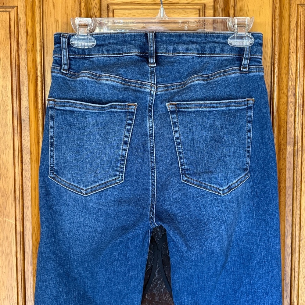 FRAME Le Crop Mini Boot Classic Blue Denim Jeans - Picture 2 of 6